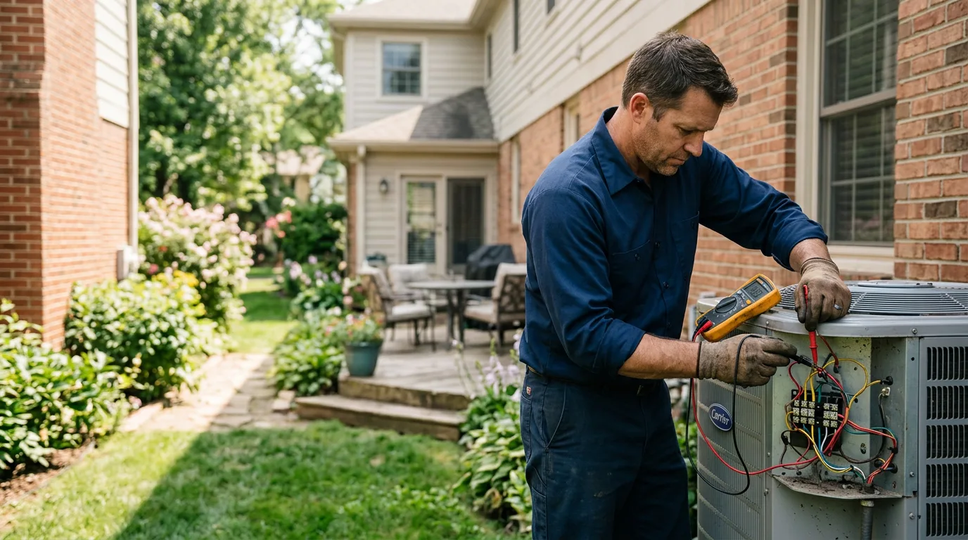HVAC technician working near Leonardville, KS